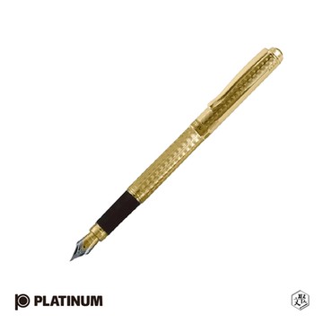 【PLATINUM】白金牌 雙色筆尖金夾雕花鋼筆 PKG-1600(原廠正貨)