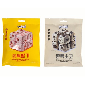 TWIZEL Q彈棉花糖 80g 巧克力口味 草莓口味 夾心軟糖 零食點心 追劇必備 送禮好看 現貨熱賣 韓國原裝進口