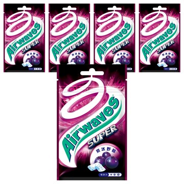 Airwaves 極酷嗆涼無糖口香糖 紫冰野莓  28g  5包