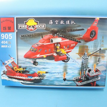 啟蒙積木 905 海空救援隊積木消防系列 約404片入/一盒入(促700)~跟樂高一樣好玩喔!【APP滿額下單10%點數(單一帳號最高1000點)】4/30止