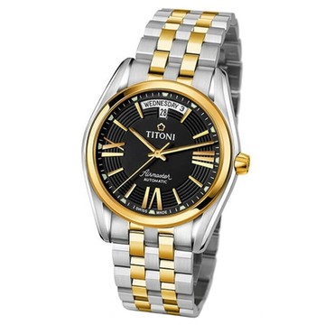 TITONI 梅花錶 空中霸王系列 經典羅馬機械腕錶 錶 手錶 送禮 40mm / 93909SY-343