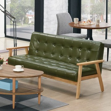 英格蘭三人綠皮沙發