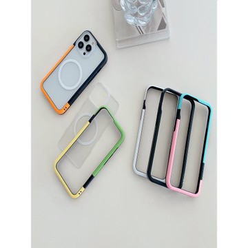 可拆背板適用于蘋果16pro手機殼拼色邊框iPhone14磁吸無線充保護套13mimi個性創意男女12promax全包硅膠防摔