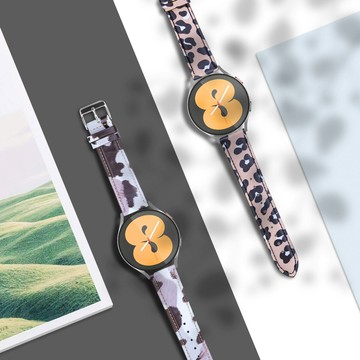 優樂悅~新款適用三星Galaxy Watch Active智能手表 20mm彩印皮帶三星表帶