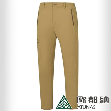 男款休閒彈性長褲(A1PAEE18M深棕/機能長褲/彈性褲/竹炭紗/抗臭)