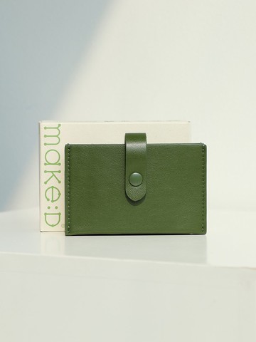 仙人掌皮革風琴式卡包