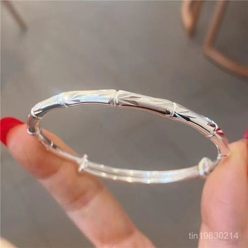 🔥限時下殺🔥新款竹節S999銀手鐲開口女民族風小衆設計高氣質高級感年輕款鐲子