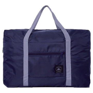 旅行購物超大容量折疊收納行李袋 牛津布材質 輕便型手提包  46 x 30.5 x 14cm  藏青色  1個