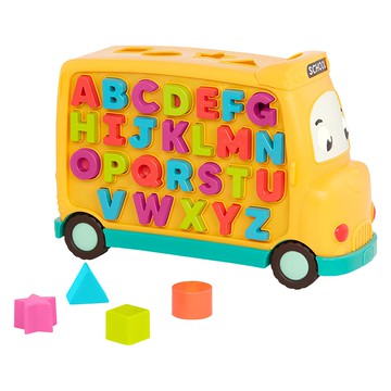 B.toys 史酷沃拼字校車 科育感統玩具  33.8 x 13 x  23cm  1組