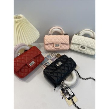 即簡禮盒小香風銀色系列2022新款菱格繡線高級感時尚百搭女包手提