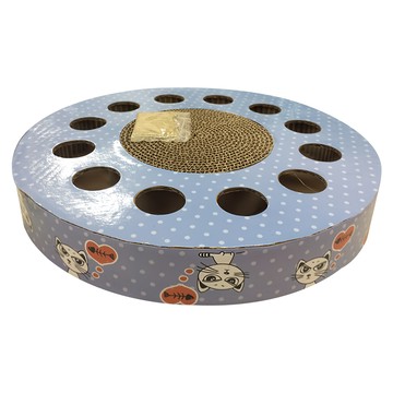 MDOBI 摩多比 圓型貓咪戳戳樂  貓咪舒壓小物件  33 x 33 x 5.5cm  藍色  1個