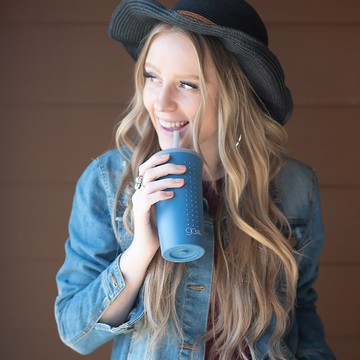 16oz TOGO吸管隨行杯 環保杯 咖啡杯 矽膠杯 可微波-美國GoSili