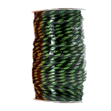 TKS 6mm反光營繩 特多龍材質  黑色  50m