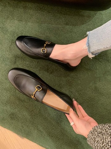 cinderella 仙杜瑞拉2024秋冬新款真皮兩穿馬銜扣單鞋一腳蹬樂福鞋女平底英倫風小皮鞋