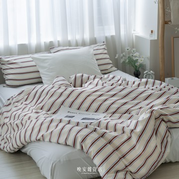 送禮首選🎁  ｜首爾公寓系列水洗棉【摩卡奶油】床單床包組｜生日禮物 情人節禮物