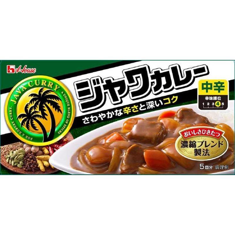 ハウス ジャワカレー 中辛 104g×5個