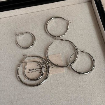趙露思許妍同款耳環高級感經典簡約大圈圈耳圈女復古通勤氣質耳飾