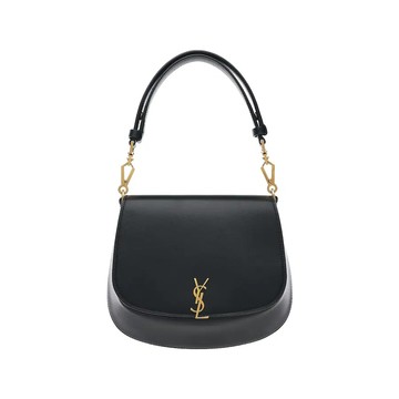 SAINT LAURENT 800846 VOLTAIRE 麂皮翻蓋皮革肩背包