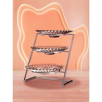 自助餐展示盤臺水果多層桌面兩層架子三層果盤雙層酒店菜盤置物架