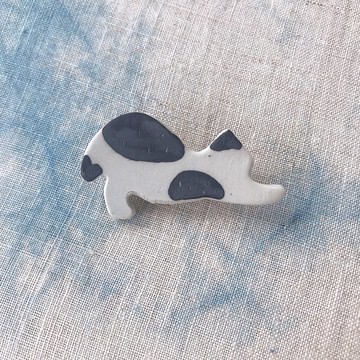 貓 / 陶瓷胸針 / 手工製作