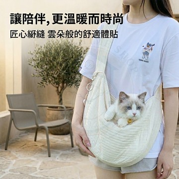 【🔥台灣出貨】✨2026文青帆布寵物外出包 可愛貓咪探頭包 單肩狗狗側背袋 輕量便攜 內建防逃脫扣 寬肩帶減壓