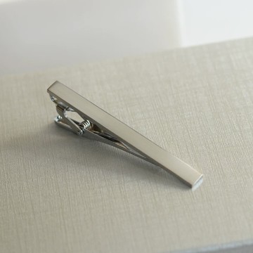 拉福，領帶夾素面銀領帶夾領夾(5.5cm)