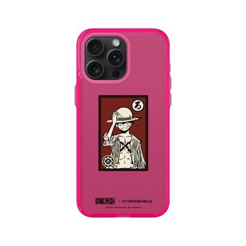 iPhone 15 Pro Max Clear 粉漾桃 - 航海王 One Piece - 角色畫框系列-魯夫