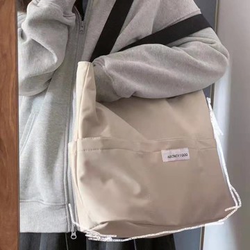 🔥品質保障🔥新款包包女斜挎百搭ins學生單肩包大容量補課袋手提布袋書包女