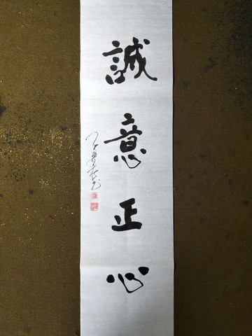 誠意正心  隨意楷  未裱