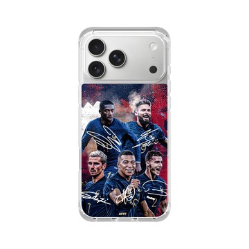 iPhone 17 Pro Max ClearX (MagSafe 兼容) 晶透白 - FFF - France National team - Signatures 2