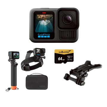 HERO13 Black 極限鐵人套組 (HERO13單機+嘴咬式固定座+運動探險套件3.0+64G記憶卡) 公司貨
