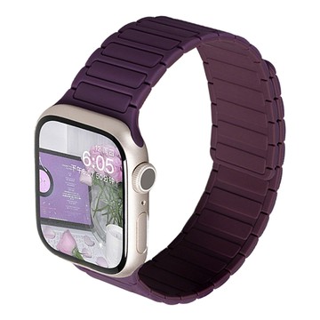Nivo 磁吸矽膠錶帶  莓果紫  Apple Watch Series S10/9/8/7/6/5(44/45/46/49mm)  1個