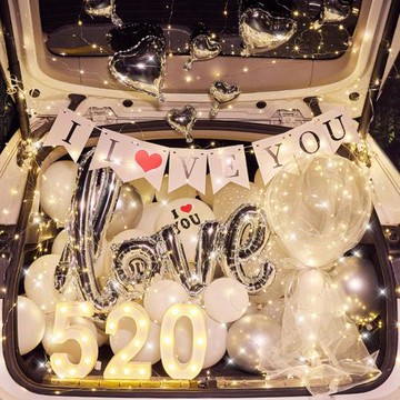 520浪漫白紗後車箱氣球套餐組