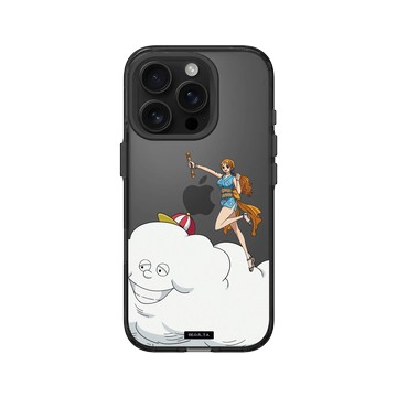 iPhone 16 Pro Clear (相機按鈕) 酷墨灰 - 航海王 One Piece - 角色系列-雷雲宙斯與娜美