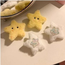 台灣現貨🔥星星髮夾 毛絨星星髮夾 多巴胺髮夾 可愛五角星髮夾 碎髮邊夾 劉海夾 側邊夾 髮飾批發 發卡 甜美鴨嘴bb夾