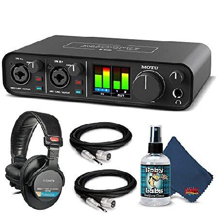 MOTU M2 2x2 USB-C Audio Interface Bundle with Headphone, XLR Cables, and 6Ave Cleaning Kit並行輸入