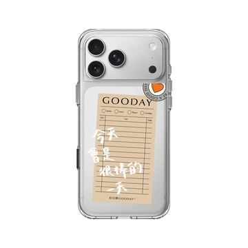iPhone 17 Pro Max Clear Case（相機按鈕） 透明 - 好日曆 GOODAY (星期安有限公司) - 好日子筆記(白字款)