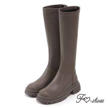 FM SHOES 鋸齒工程長靴 灰咖《限宅配》