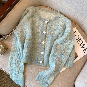 寬松針織開衫外套女2022年新款春季復古日系氣質百搭慵懶軟糯毛衣