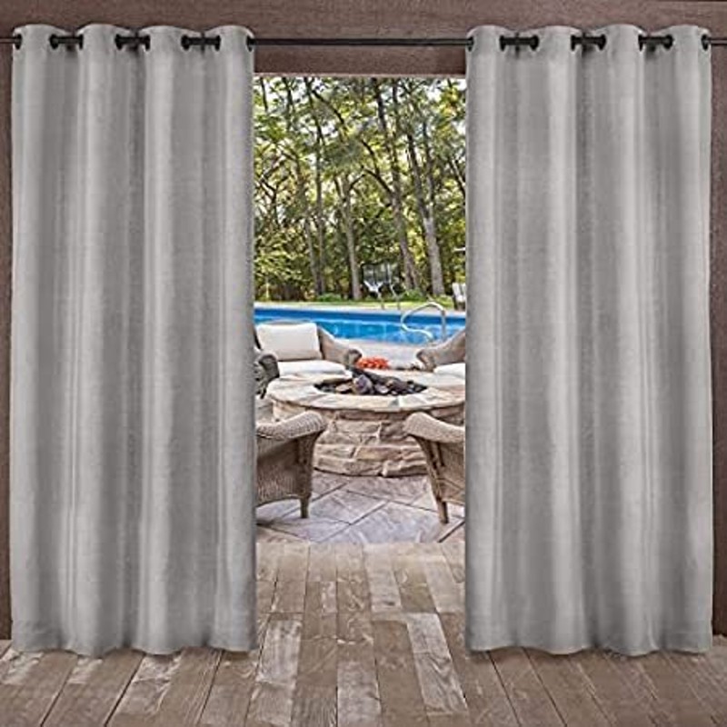 新品exclusive Home Curtains Biscayne インドア アウトドア ツートンカラー テクスチャードグロメットトップ カーテンパネル ペア 54x108 シルバー 2枚 通販 Lineポイント最大0 5 Get Lineショッピング