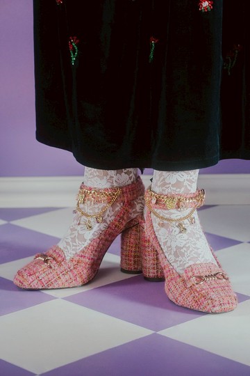 小小世界環迴列車鍍金鞋鏈