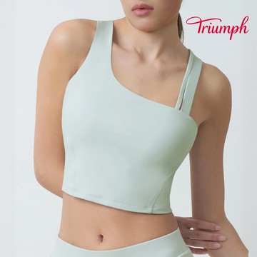 Athleisure 城市律動系列 BRATOP單肩塑型內衣背心 霧綠