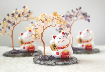 轉運 新年 許願 水晶樹 招財 療癒 人緣  招財貓
