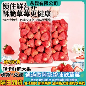 【台灣現貨】100g袋草莓乾 凍乾草莓 草莓凍乾 支持批發團購草莓乾 嘉儀草莓乾 大果凍乾草莓 草莓脆 雪花酥 烘焙材料
