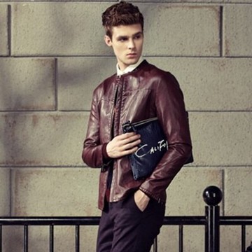 現貨+預購 皮衣 夾克外套-歐美風格簡約率性男夾克2色72c14【獨家進口】【米蘭精品】