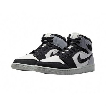 W Nike Air Jordan 1 Mid SE Canvas 黑白灰 絲綢 女鞋 DV0427-100