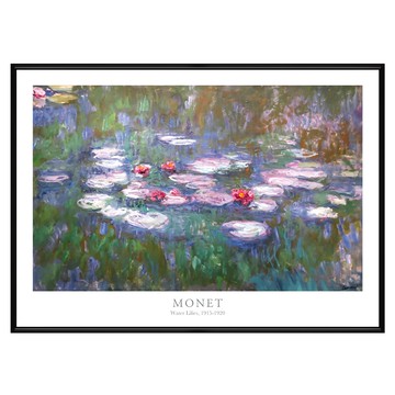 菠蘿選畫所 莫內 睡蓮II AVAR3424B  黑色  40 x 30cm