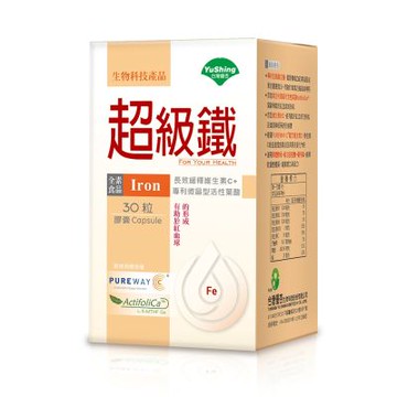 [台灣優杏]優杏-超級鐵膠囊(30粒/盒)
