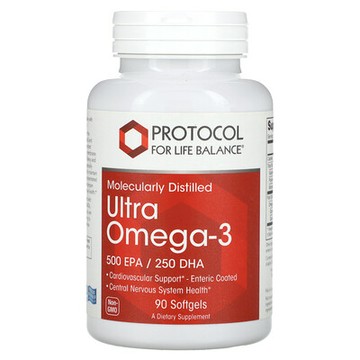 Protocol for Life Balance, Ultra Omega-3，500 EPA/250 DHA，90 粒軟膠囊