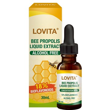 LOVITA愛維他 加拿大蜂膠滴液(30ml)(18%生物類黃酮 滴劑 無酒精 無防腐劑)